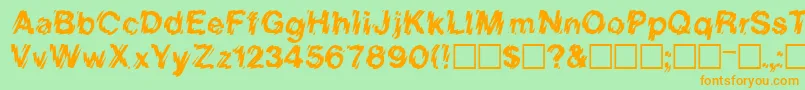 LorenzoRegular Font – Orange Fonts on Green Background