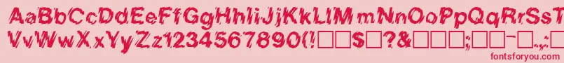 LorenzoRegular Font – Red Fonts on Pink Background