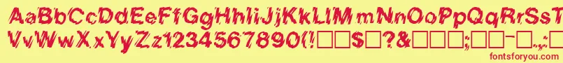 LorenzoRegular Font – Red Fonts on Yellow Background