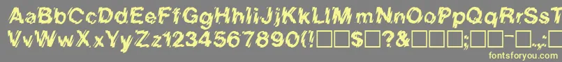 LorenzoRegular Font – Yellow Fonts on Gray Background