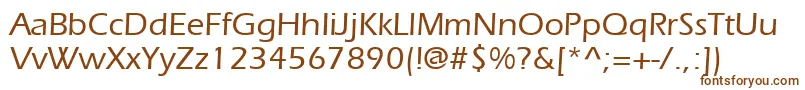 ItcErasLtMedium-fontti – ruskeat fontit valkoisella taustalla