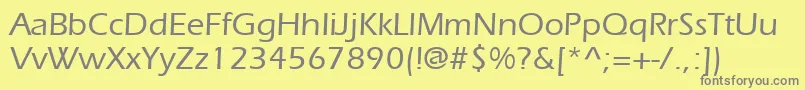 フォントItcErasLtMedium – 黄色の背景に灰色の文字
