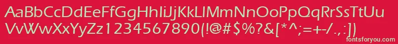 ItcErasLtMedium Font – Green Fonts on Red Background