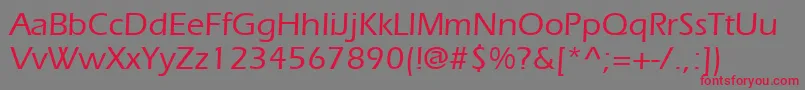 フォントItcErasLtMedium – 赤い文字の灰色の背景