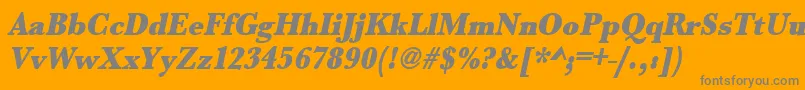 UrwbaskertultbolextnarOblique Font – Gray Fonts on Orange Background