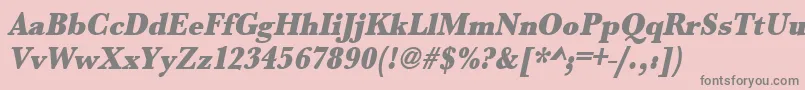 UrwbaskertultbolextnarOblique Font – Gray Fonts on Pink Background