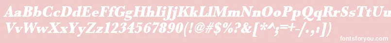 UrwbaskertultbolextnarOblique Font – White Fonts on Pink Background