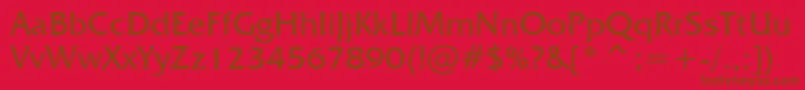 FrizQuadrataBt Font – Brown Fonts on Red Background
