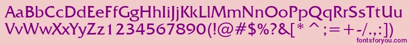 FrizQuadrataBt Font – Purple Fonts on Pink Background