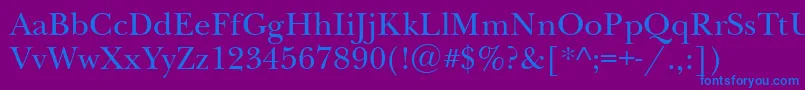 Newbaskervilleatt Font – Blue Fonts on Purple Background