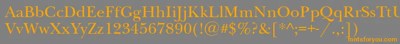 Newbaskervilleatt Font – Orange Fonts on Gray Background