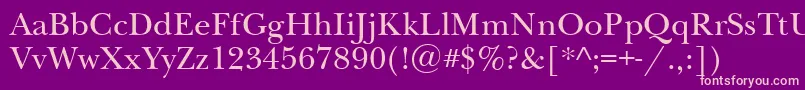 Newbaskervilleatt Font – Pink Fonts on Purple Background
