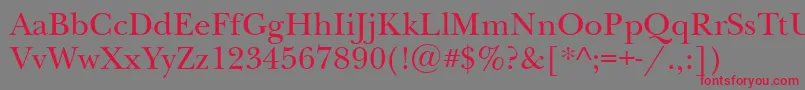Newbaskervilleatt Font – Red Fonts on Gray Background