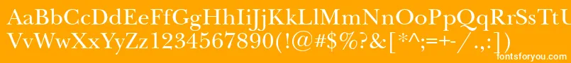 Newbaskervilleatt Font – White Fonts on Orange Background