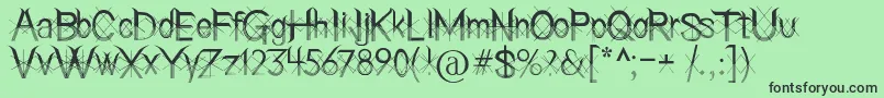HolitterLines Font – Black Fonts on Green Background