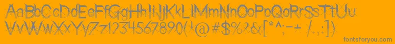 Weitere Informationen zur HolitterLines-Schriftart HolitterLines-Schriftart – Graue Schriften auf orangefarbenem Hintergrund