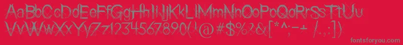 HolitterLines Font – Gray Fonts on Red Background