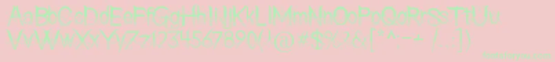 HolitterLines Font – Green Fonts on Pink Background