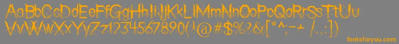 HolitterLines Font – Orange Fonts on Gray Background