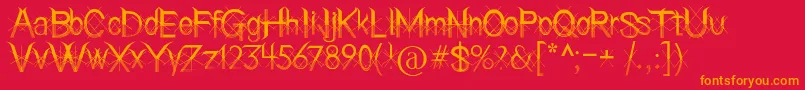 HolitterLines Font – Orange Fonts on Red Background