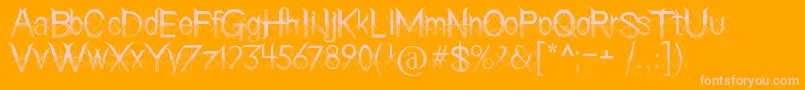 HolitterLines Font – Pink Fonts on Orange Background