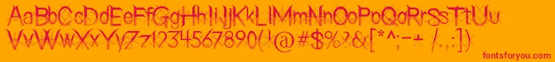 HolitterLines Font – Red Fonts on Orange Background