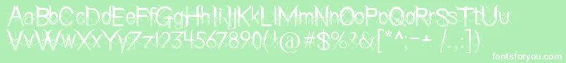 HolitterLines Font – White Fonts on Green Background