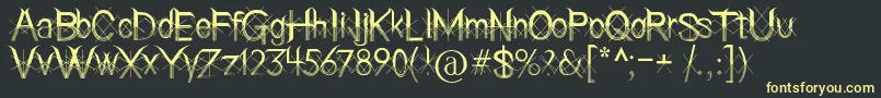 HolitterLines Font – Yellow Fonts on Black Background
