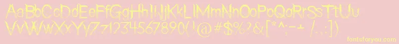 HolitterLines Font – Yellow Fonts on Pink Background