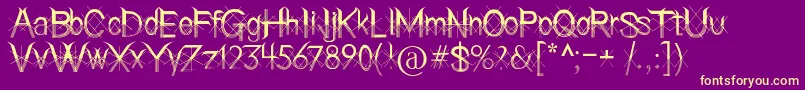 HolitterLines Font – Yellow Fonts on Purple Background