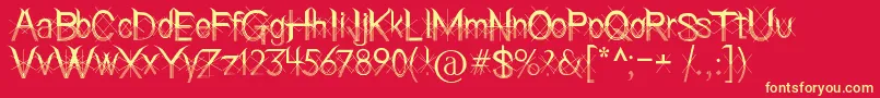 HolitterLines Font – Yellow Fonts on Red Background