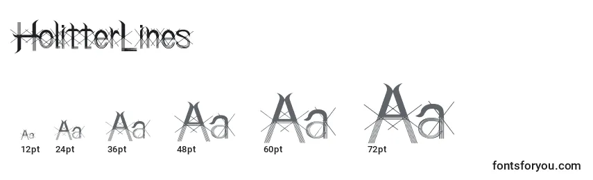 Размеры шрифта HolitterLines