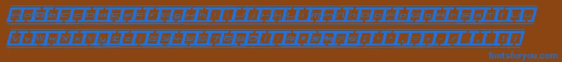 BorderBaseFutureItalic Font – Blue Fonts on Brown Background