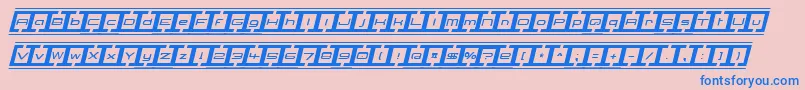 BorderBaseFutureItalic Font – Blue Fonts on Pink Background