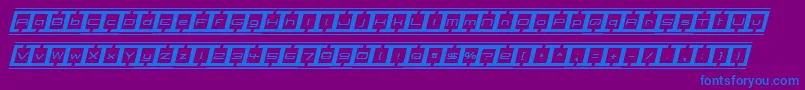 BorderBaseFutureItalic Font – Blue Fonts on Purple Background