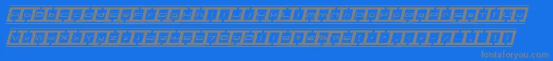 BorderBaseFutureItalic Font – Gray Fonts on Blue Background