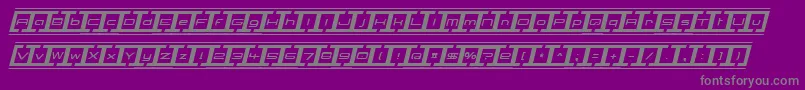 BorderBaseFutureItalic Font – Gray Fonts on Purple Background