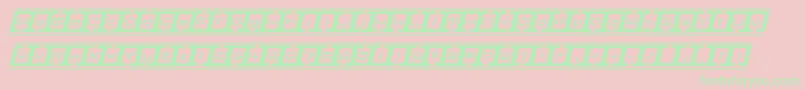 BorderBaseFutureItalic-Schriftart – Grüne Schriften auf rosa Hintergrund