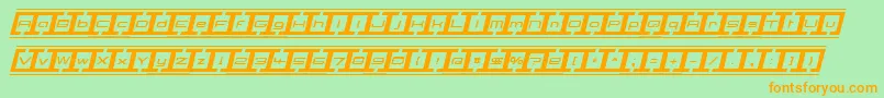 BorderBaseFutureItalic Font – Orange Fonts on Green Background