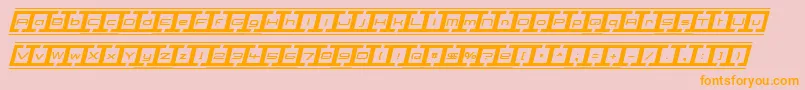 BorderBaseFutureItalic Font – Orange Fonts on Pink Background