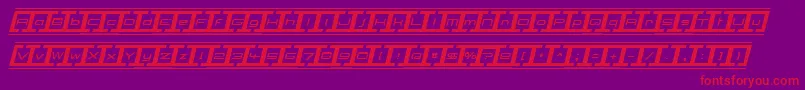 fuente BorderBaseFutureItalic – Fuentes Rojas Sobre Fondo Morado