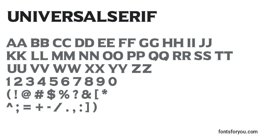 Шрифт UniversalSerif – алфавит, цифры, специальные символы