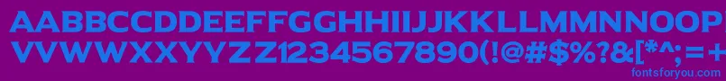 UniversalSerif Font – Blue Fonts on Purple Background