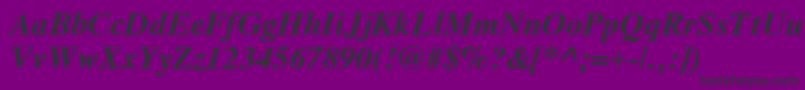 Police VremyaBoldItalic – polices noires sur fond violet