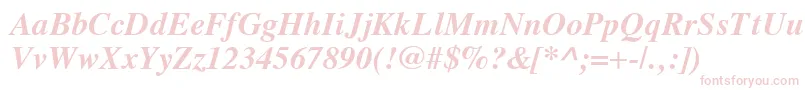 VremyaBoldItalic Font – Pink Fonts on White Background