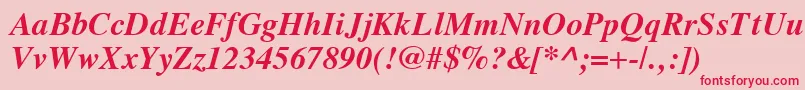 Шрифт VremyaBoldItalic – красные шрифты на розовом фоне
