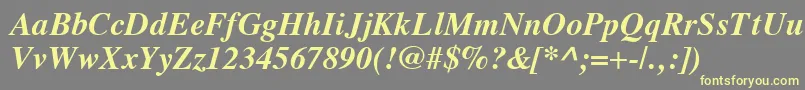 fuente VremyaBoldItalic – Fuentes Amarillas Sobre Fondo Gris