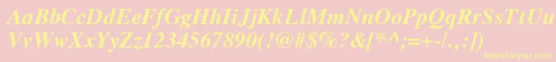 fuente VremyaBoldItalic – Fuentes Amarillas Sobre Fondo Rosa