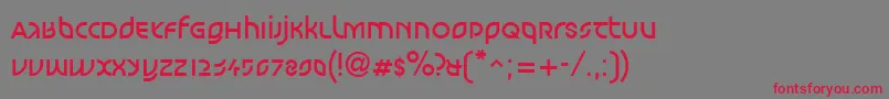 Czcionka LinotypeScottMars – czerwone czcionki na szarym tle