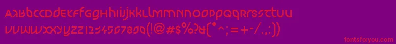 LinotypeScottMars Font – Red Fonts on Purple Background